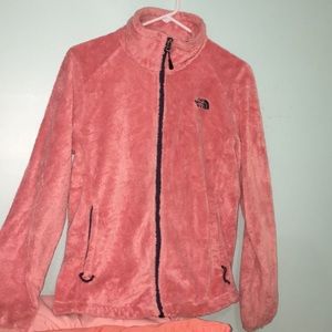 Pink fluffy zip up